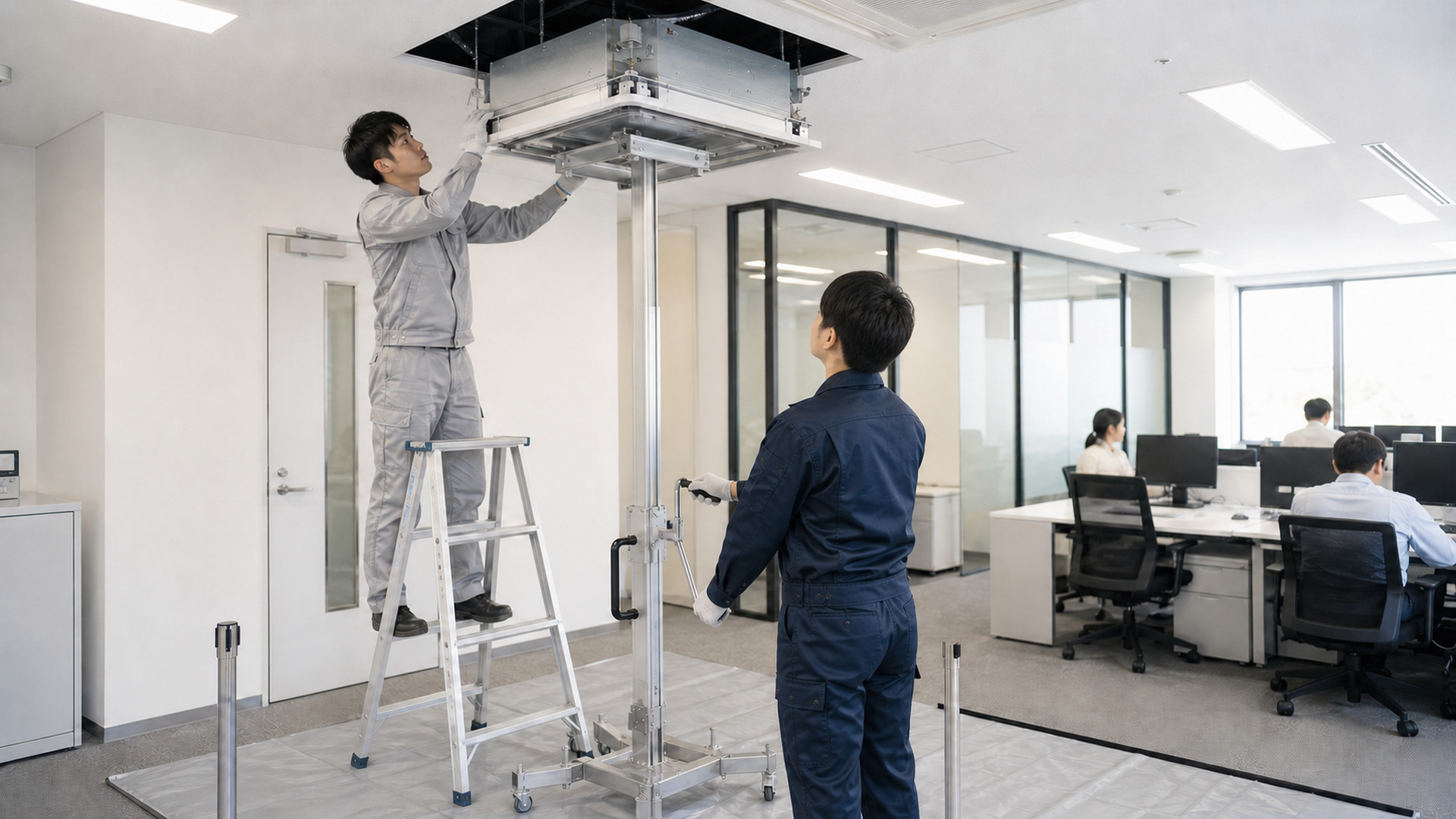 業務用エアコン工事は営業中でもできる？工事時間や休業の必要性を解説